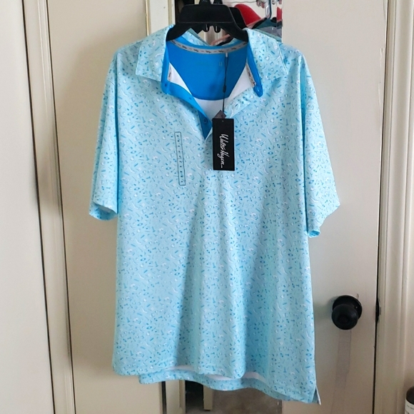Walter Hagen Golf Polo XL Turquoise - Picture 1 of 4